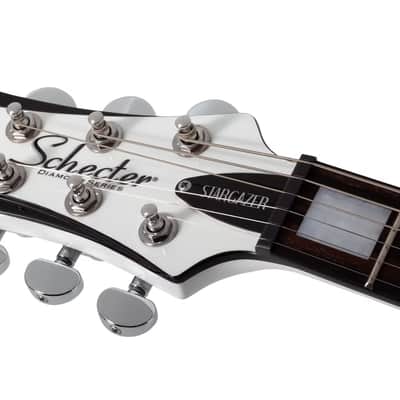 Schecter Stargazer-6 Electric Guitar. Left Handed Gloss White image 8