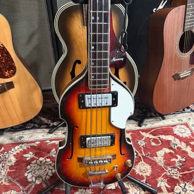 Aria Diamond Violin Bass Scroll 1960's sunburst image 3