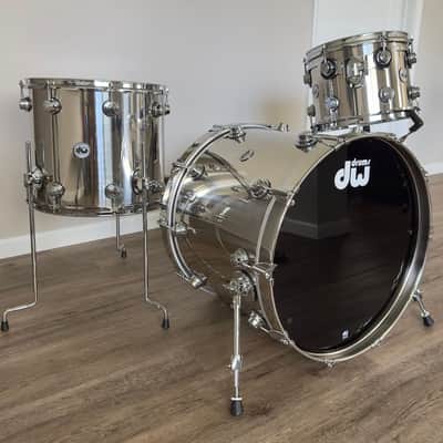 Rare DW Collector’s Series Stainless Steel 3-Piece Drum Set image 10