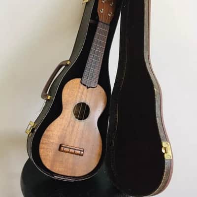 Vintage Martin Style 1K Koa Soprano Ukulele with Case image 23