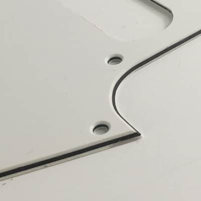 Left Handed Custom Vintage Style 3 Ply Jaguar Pickguard for Fender Jag Guitar White Black White image 5
