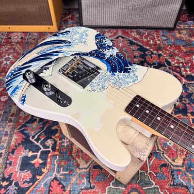 2024 Fender Art Canvas Esquire Hokusai "The Great Wave" MIJ image 12
