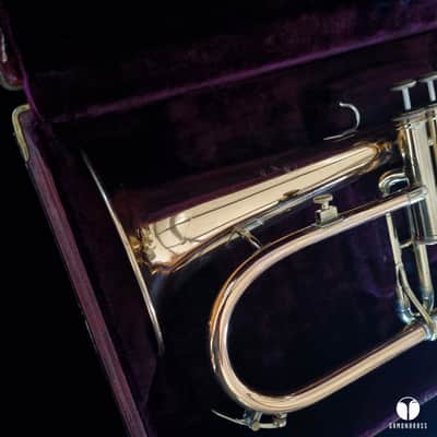 F.E Olds L12 flugelhorn Re-o-Loy #17 mouthpiece case GAMONBRASS imagen 3