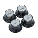 Gibson PRMK-010 Top Hat Knob With Metal Inserts Black/Silver