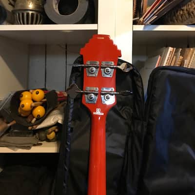 Eastwood "Be Stiff" DEVO Lefty Bass - Strung Right 2017 "Red" - Final Price Drop image 4