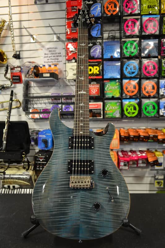 PRS SE Custom 24 Made in KOREA! Trans Blue w/Factory gig bag! | Reverb