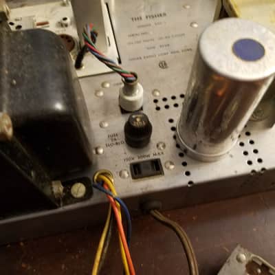 The Fisher Tube Preamp, receiver control amp console D-39 290-T MPX-77 1963 - Gold image 12