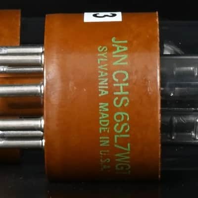 2×1940’sJAN-CHS 6SL7WGT Sylvania Square Getter USA Made Amplitrex Tested Tube image 9