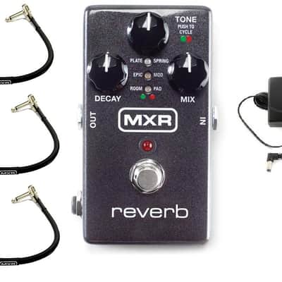 MXR Reverb M300 Relay True Bypass & Delay Trails Modes Hi-Fi Dry Path ( 3 MXR PATCH CABLES ) image 1