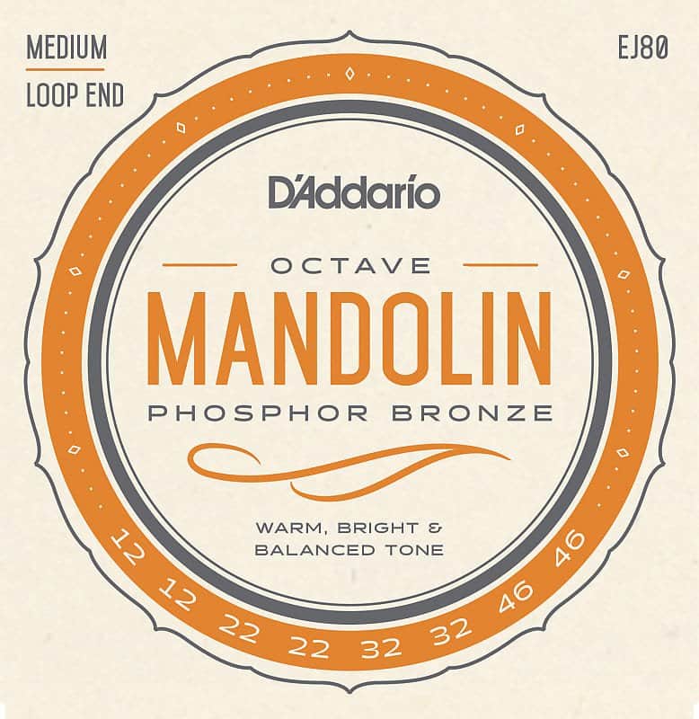 D'Addario Octave Mandolin Strings Phosphor Bronze Medium Loop End image 1