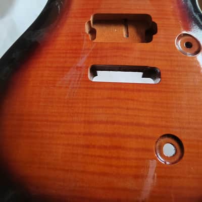 Tobacco Burst Custom HH Guitar Mahogany Body with Quilted Maple Top image 3