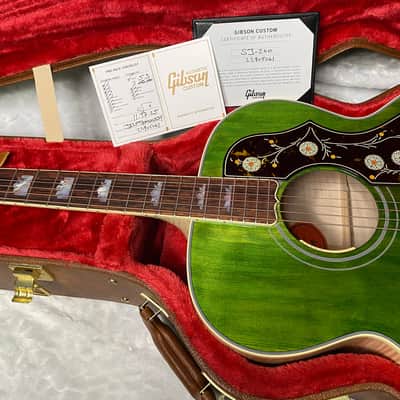 NEW ! Gibson SJ-200 Standard - Custom Shop - Dealer Select - Super RARE - Green Top - Authorized Dealer - AAAAA Flamed Natural Maple Back & Sides - G07203 image 23