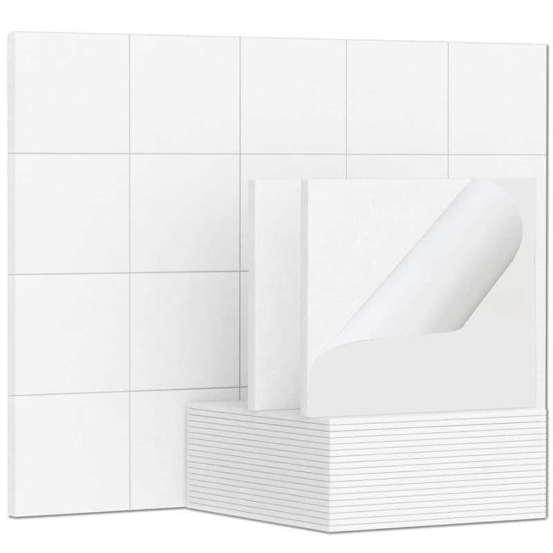 20Pcs Self Adhesive Acoustic Panels - 12 X 12 X 0.32 Inches Sound Absorbing Panels, Wall And Ceiling Decorative Sound Panels, Acoustical Treatment Felt Tiles For Home, Recording Studio image 1