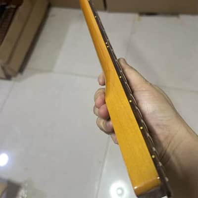 Maple Wood Guitar Telecaster Tele Style Neck, Rosewood 22 Frets Fingerboard, Tree of Life Inlay image 5