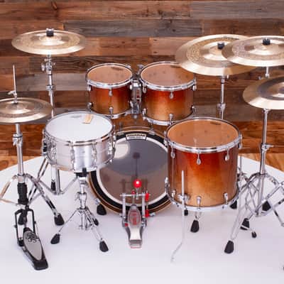 YAMAHA BEECH CUSTOM ABSOLUTE NOUVEAU 4 PIECE DRUM KIT, GOLD SPARKLE FADE (PRE-LOVED) image 12