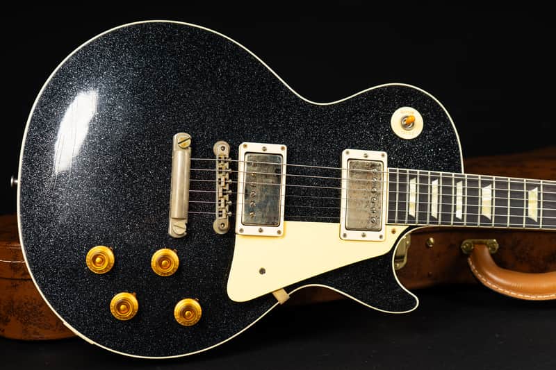Gibson 1957 Les Paul Standard Murphy Lab Light Aged - Black Sparkle Top / Natural Back image 1