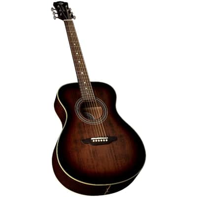 Luna Art Vintage Folk Left Handed Solid Spruce Top Distressed Acoustic Guitar image 3