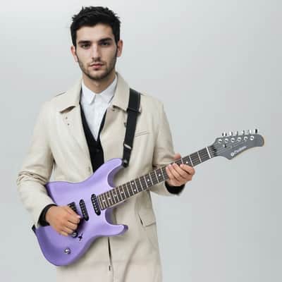 Cahaya Electric Guitar ST Series CJS200B - Purple image 3