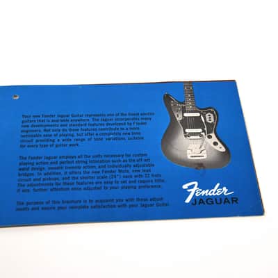 Fender Jaguar Instruction Manual Hang Tag Case Candy 1963-1965 image 5