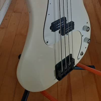 Lado 'The Hawk' 1980s Aged Olympic White Bass Guitar image 10