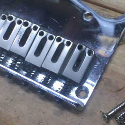Fender Modern Style 6 Bonus Gotoh? Saddles Guitar Bridge Squier? Tele NOS Relic image 2