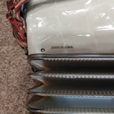 COPPER AND WHITE RONDINI PIANO ACCORDION 120 BUTTONS image 2
