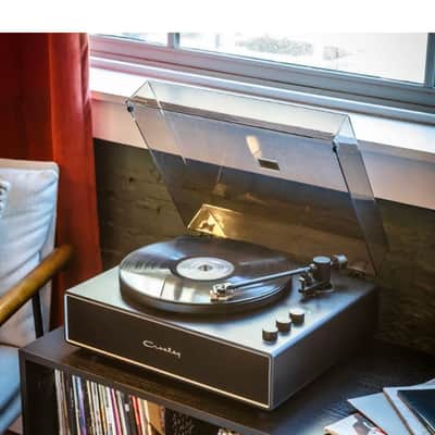 Crosley CR6046A Stave Bluetooth Turntable with Built-in Speakers, Black-NEW image 11