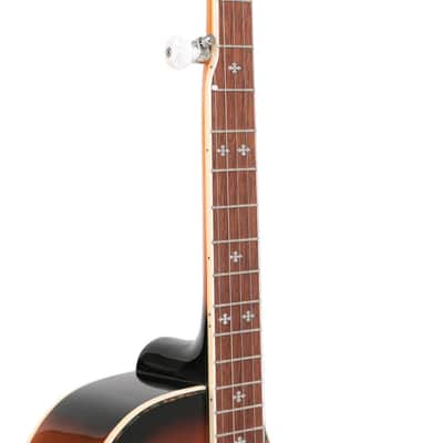 Gold Tone DOJO-DLX Cutaway Body Flamed Maple Top Maple Neck Deluxe 5-String Resonator Banjo with Gig Bag & Pickup image 7