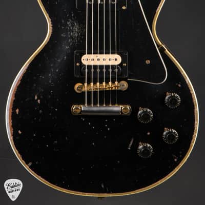Gibson Custom Shop Limited Edition 1954 Les Paul Custom Reissue Heavy Aged Ebony #46321 image 2