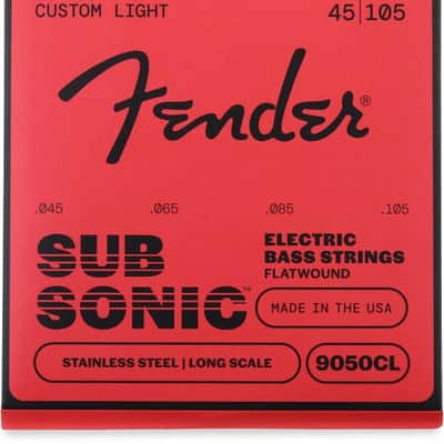 Fender 9050 SubSonic Electric Bass Strings - .045-.105 Custom Light image 3