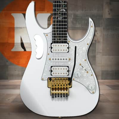 Ibanez Steve Vai Signature 6 String Electric Guitar w/Bag - White (JEM7VPWH) image 1
