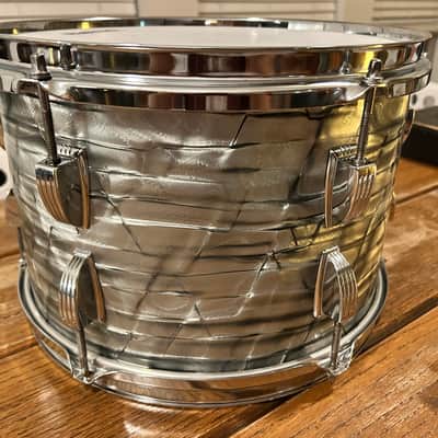 Vintage Ludwig No. 942 Classic 8x12" Rack Tom (3-Ply) w/ Pointed Blue/Olive Badge 1970’s Sky Blue Pearl image 9