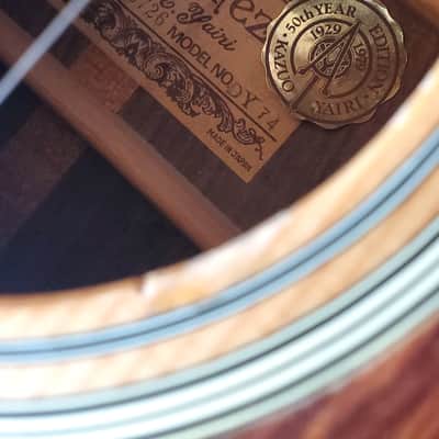 1979 Alvarez Yairi DY-74 Dreadnought Anniversary Acoustic Guitar || OHSC || brother of DY-77 image 11