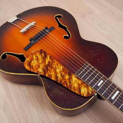 1940s Regal Vintage Archtop Acoustic Guitar, Spruce & Mahogany, USA-Made w/ Case image 8