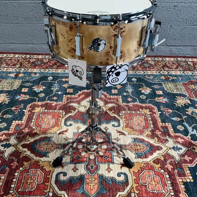 Pork Pie 6.5x14" Maple Snare Drum paired with Matching Gruv-X Click image 6