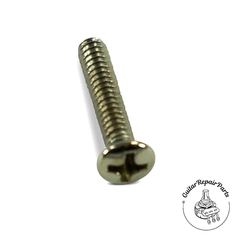Single Coil Pickup Height Adjust Screws 6-32 x 3/4 Countersunk Oval (8) Nickel image 1