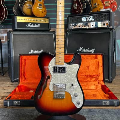 Fender FSR American Vintage '72 Tele Thinline 3-Colour Sunburst 2014 Electric Guitar image 1