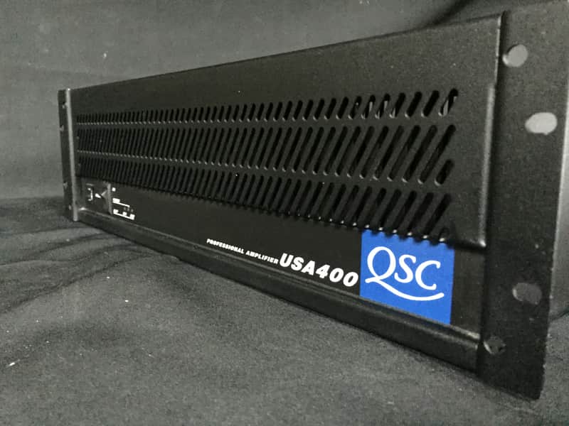 QSC USA 400 stereo power amp 2000? Black | Reverb
