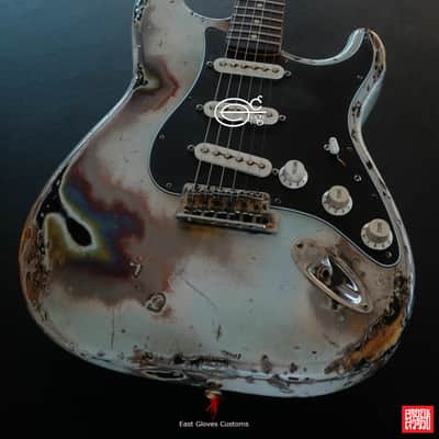 Fender Stratocaster Sonic Blue Heavy Aged Relic by East Gloves Customs image 5