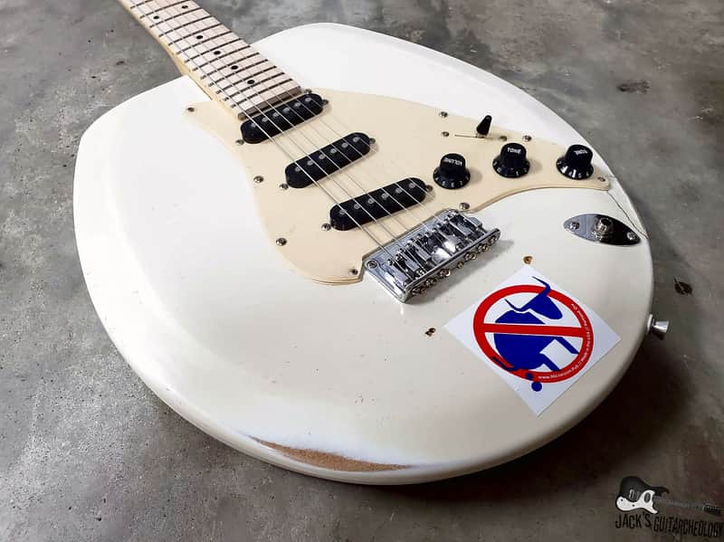 Jack's Guitarcheology "The Stratocrapper" Toilet Seat Electric Guitar (2021, Oly. White Relic) image 1