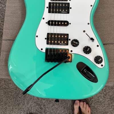 Jackson Stratocaster style Gloss Teal Green image 3