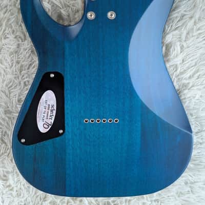 Schecter 3937 C-1 Standard Plus Double Cutaway Electric Guitar, Blue Fade image 4