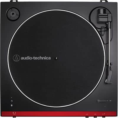 Audio-Technica AT-LP60XBT-RD Stereo Turntable with Bluetooth, Red and Black image 4