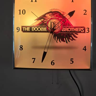 The Doobie Brothers Record Shop Style Light-Up Clock Killer Cool Man Cave/Garage Item Color Changing image 4