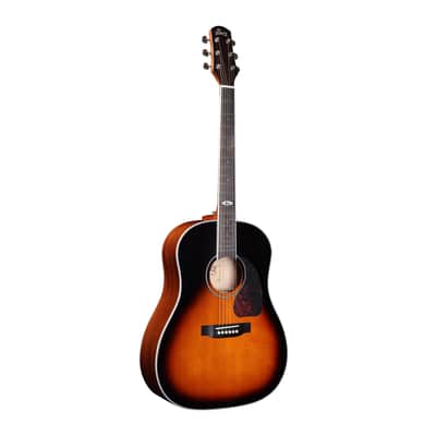 WINZZ AFM16-SD Slope Shoulder Dreadnought Solid Sitka Spruce Acoustic Guitar with Reinforced Carbon Fiber Neck image 3