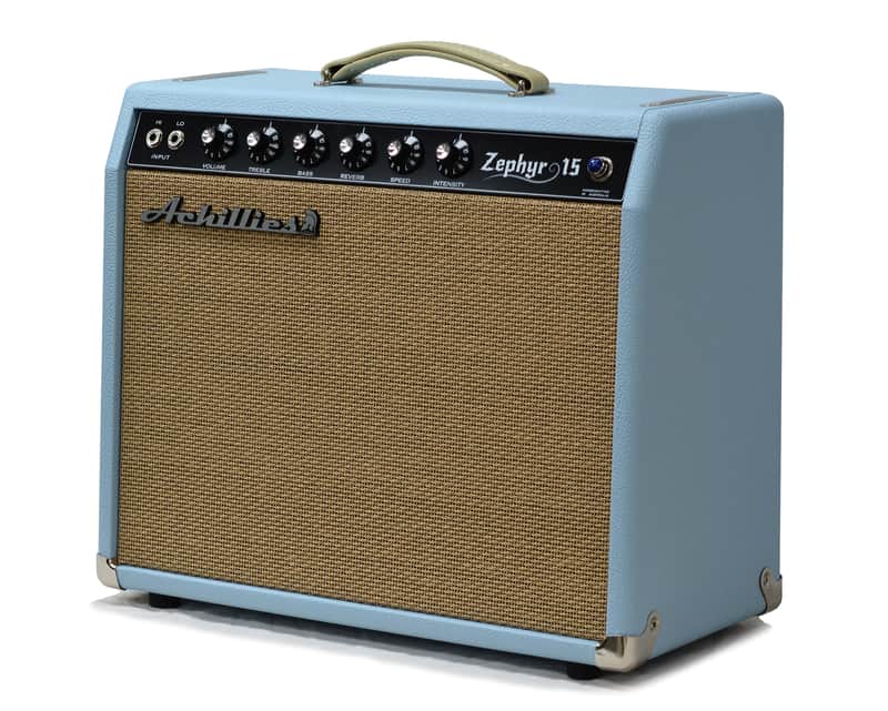 Achillies Baby Blue Zephyr 15 1x12 Hand Wired Amp Reverb Vibrato image 1