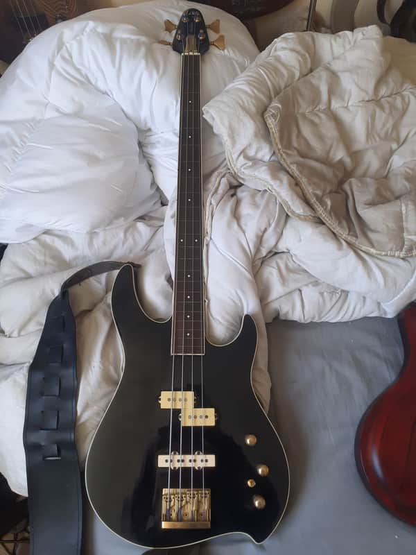 Lag  Blackbass "Panthère Noire" 1983 made in France Custom Shop Handmade Toulouse Fretless, Neckthru, DiMarzio Set Pickups image 1