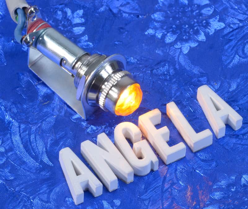 '50s Style Amber Pilot Light Assembly With #47 6.3V Bulb For Amp Projects New image 1