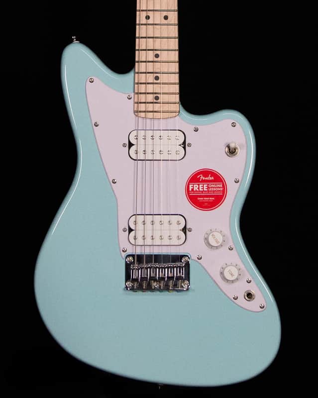 Squier Mini Jazzmaster HH, Maple FB, Daphne Blue image 1