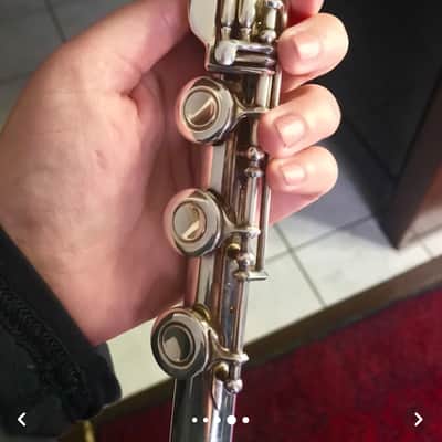 Yamaha Yamaha YFL-462 EXCELLENT Sterling Silver Flute, Open Hole, B Foot, Offset G Key Silver image 5